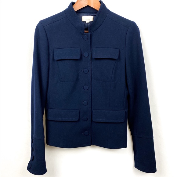 New Jacket Navy Military Style Coat - Picture 6 of 6